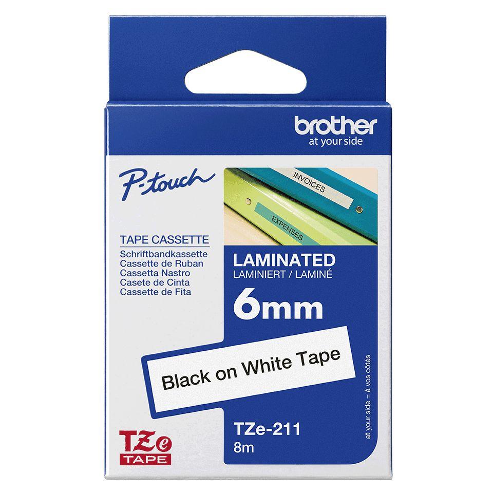 Fita de Impressão BROTHER TZe-211 (Preto sobre Branco), miniatura 3