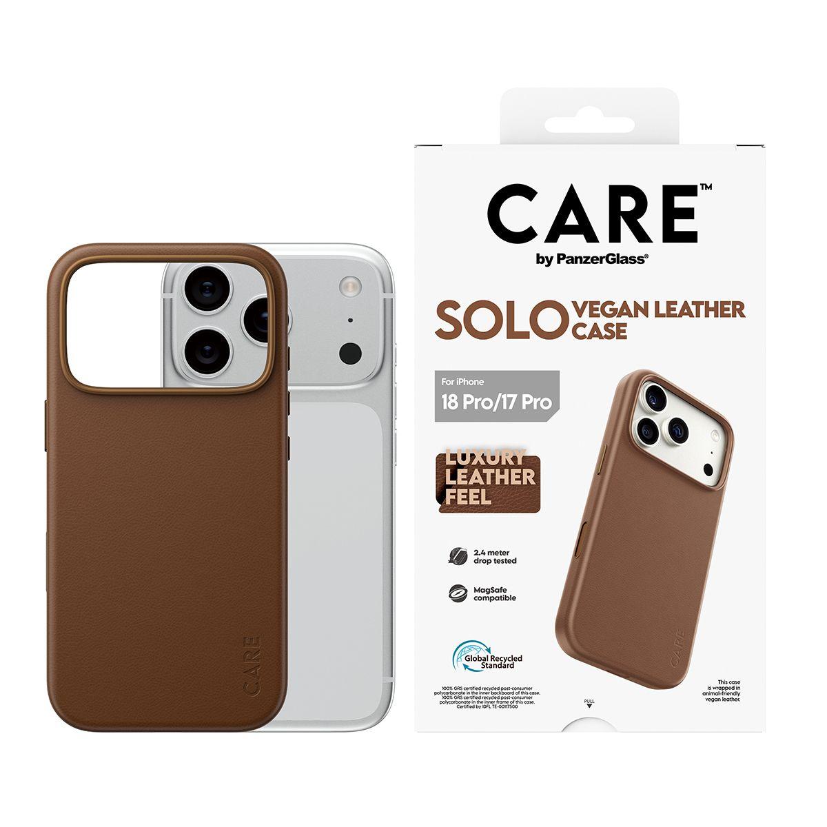 Capa PANZERGLASS CARE em Pele Vegan MagSafe (Castanho) — miniatura 2