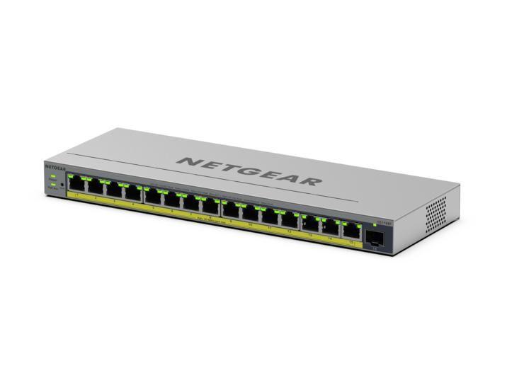 Switch Gerido NETGEAR GS116EP (Gigabit Ethernet - 1000 Mbit/s - 4,1 MB - Cinzento) — miniatura 3