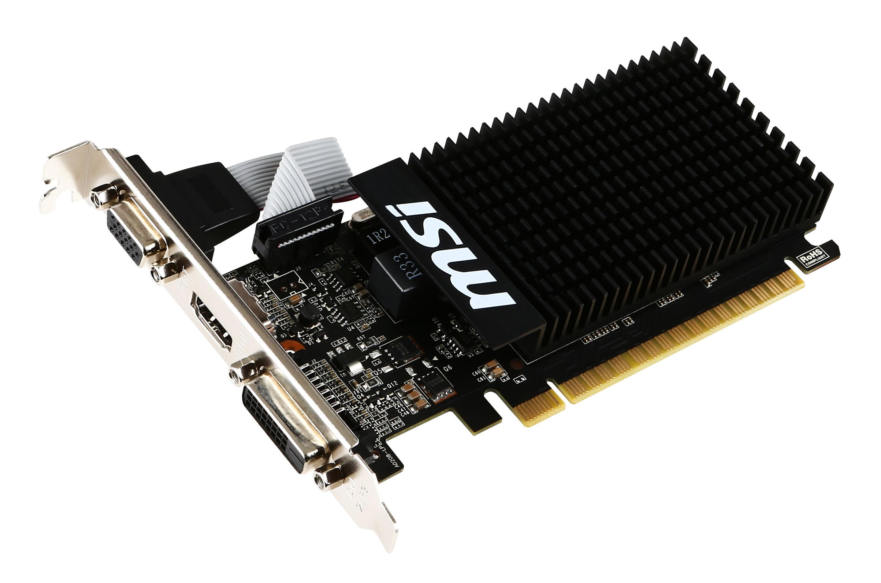 Placa Gráfica MSI GT 710 2GD3H LP (GeForce GT 710 - 2 GB - GDDR3 - Preto) — miniatura 3