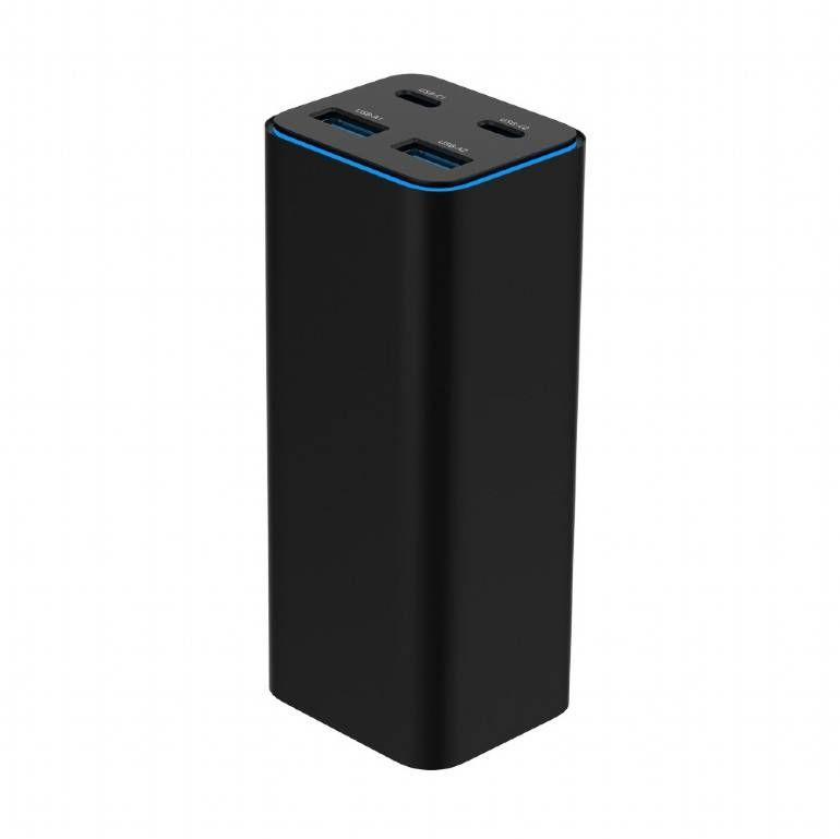 Carregador de Parede USB GEMBIRD TA-UC-2A2C-PD100-01-BK (100 W - GaN - Preto), miniatura 3