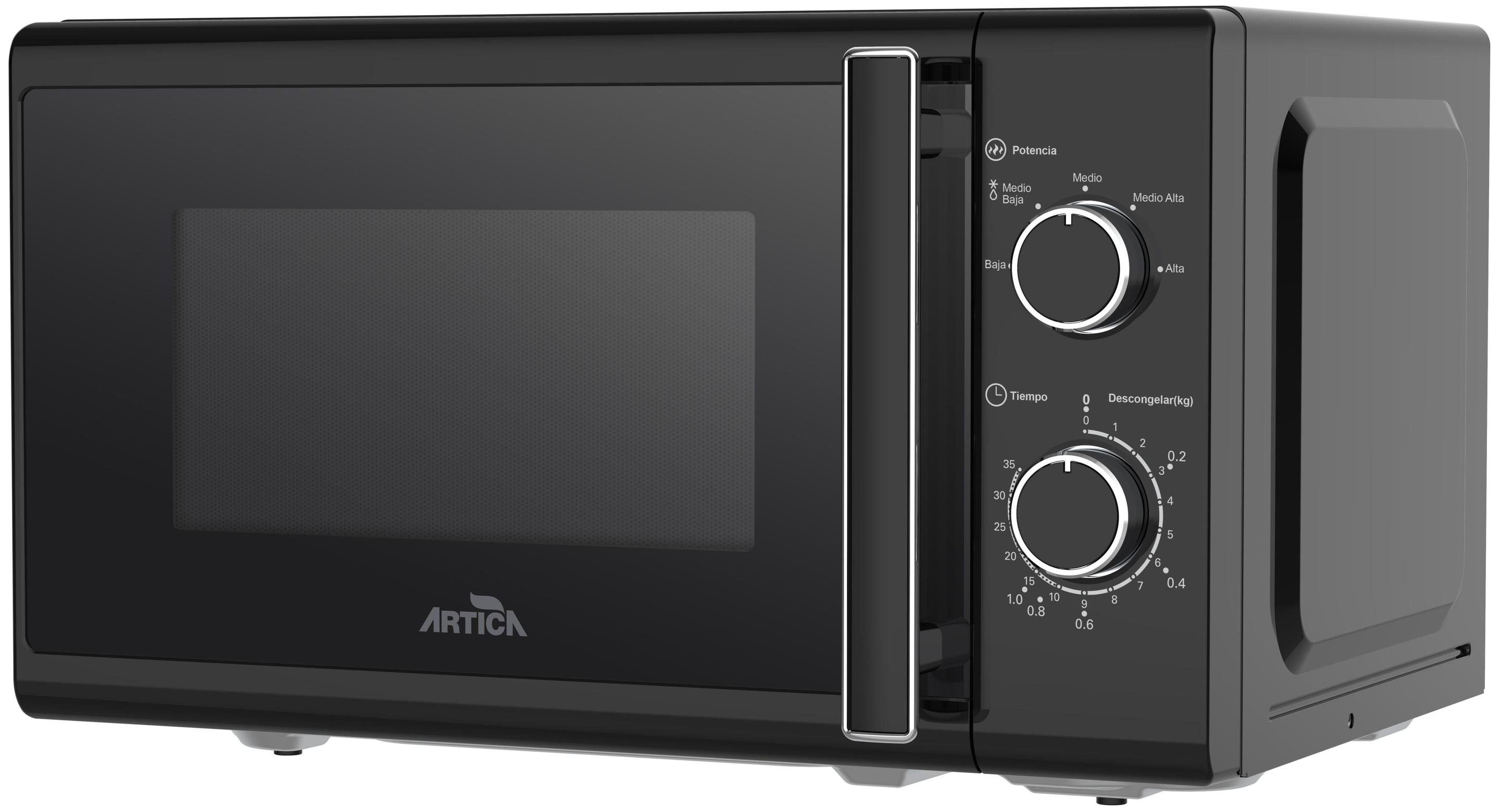 Micro-ondas Independente ARTICA AMW201B (20 L - Micro-ondas sem grill - Altura 25,82 cm - Preto)