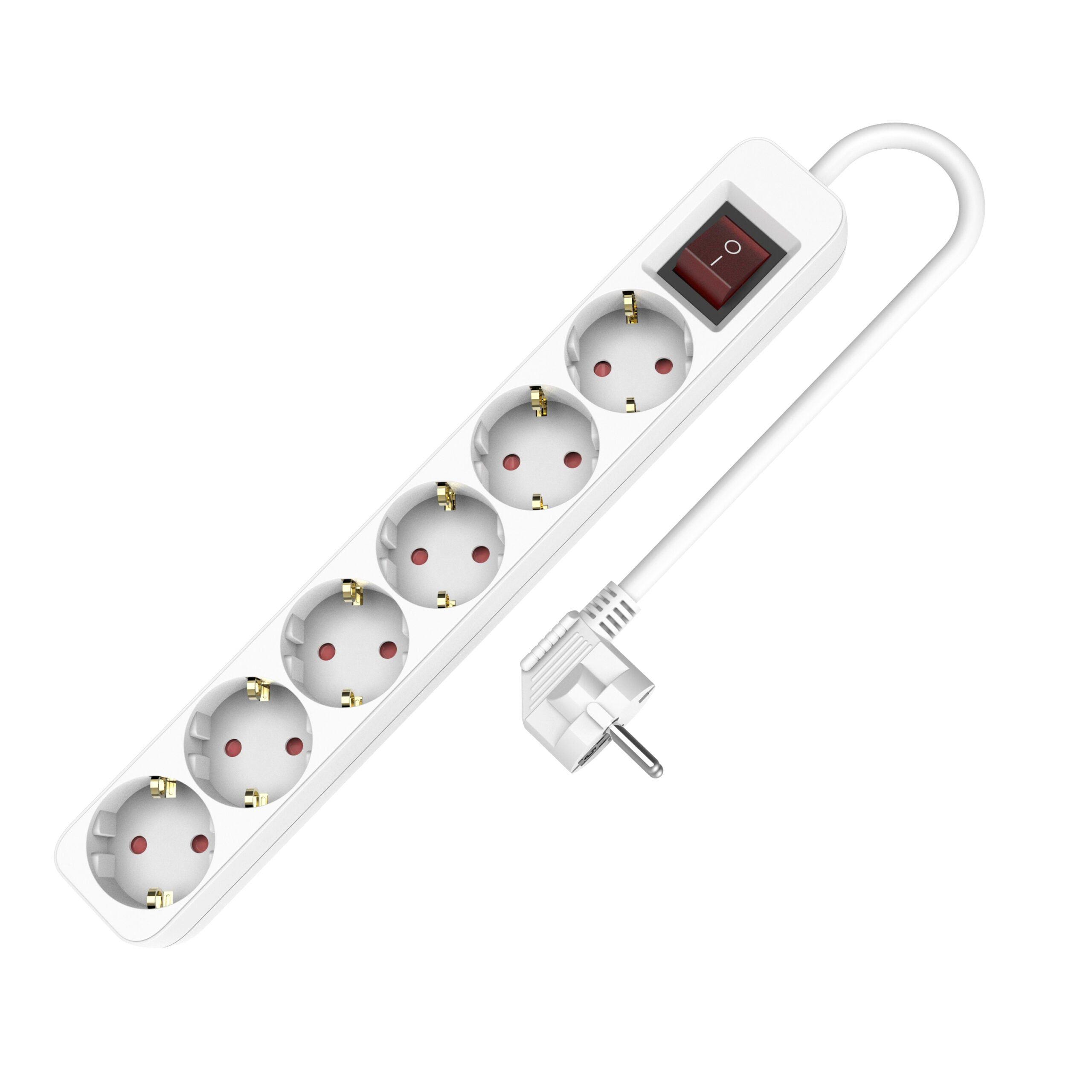Régua de Tomadas TM ELECTRON TMUAD506S (Branco)