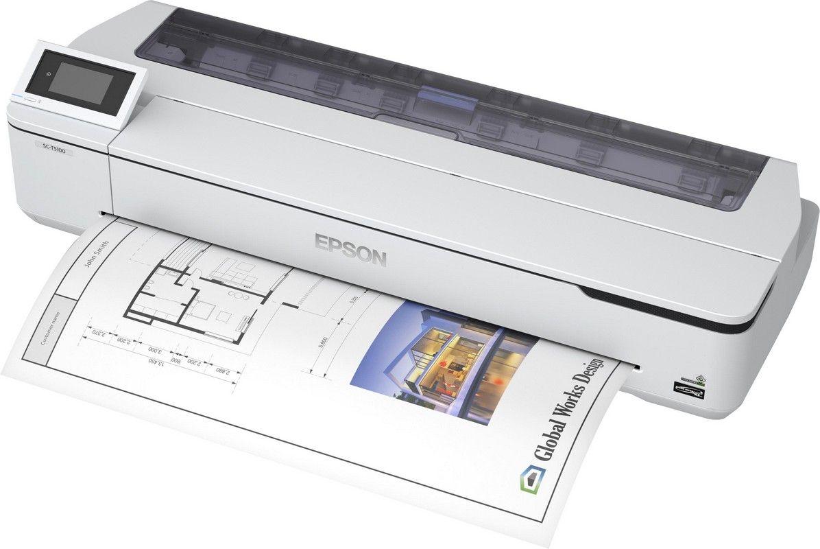 Impressora de Grande Formato EPSON SureColor SC-T5100N (Com Fios - Branco) — miniatura 3