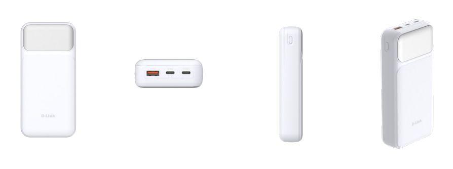 Powerbank D-LINK DPP-201 (20000 mAh - 65 W - USB Type-C - Branco) — miniatura 2