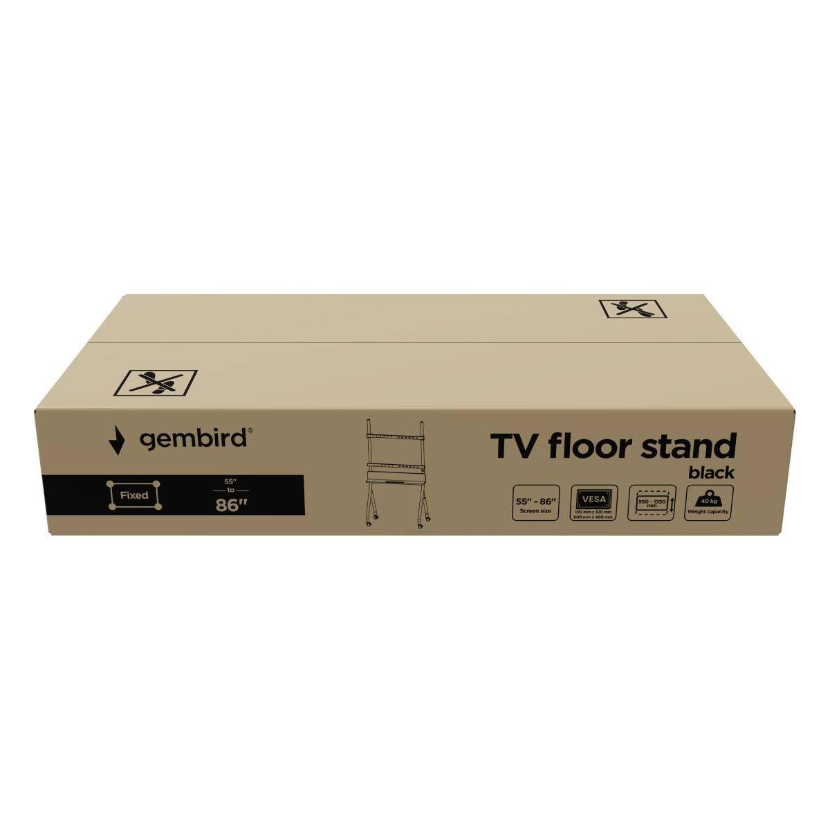 Suporte de Chão para Televisão GEMBIRD TVS-86F-02 (55"–86" - 40 kg - Preto), miniatura 4