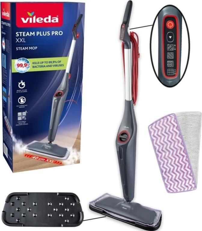 Máquina de Limpeza a Vapor VILEDA STEAM PLUS PRO XXL (2 capas de substituição)