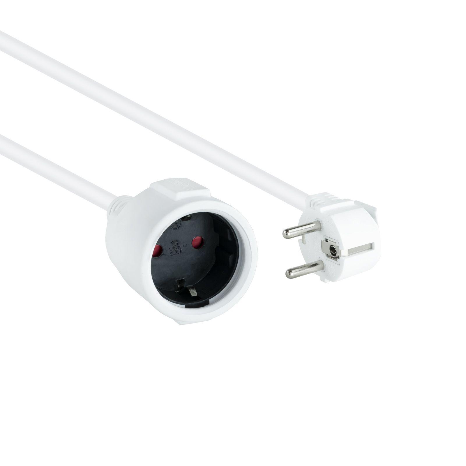 Cabo de Alimentação com Extensão NANOCABLE 10.22.0603-W (3 m - Type F - Branco)
