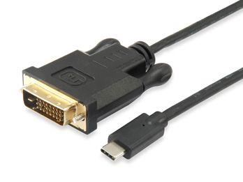 Adaptador USB-C para DVI-D EQUIP 133468 (1,8 m - USB C - DVI-D - Preto)