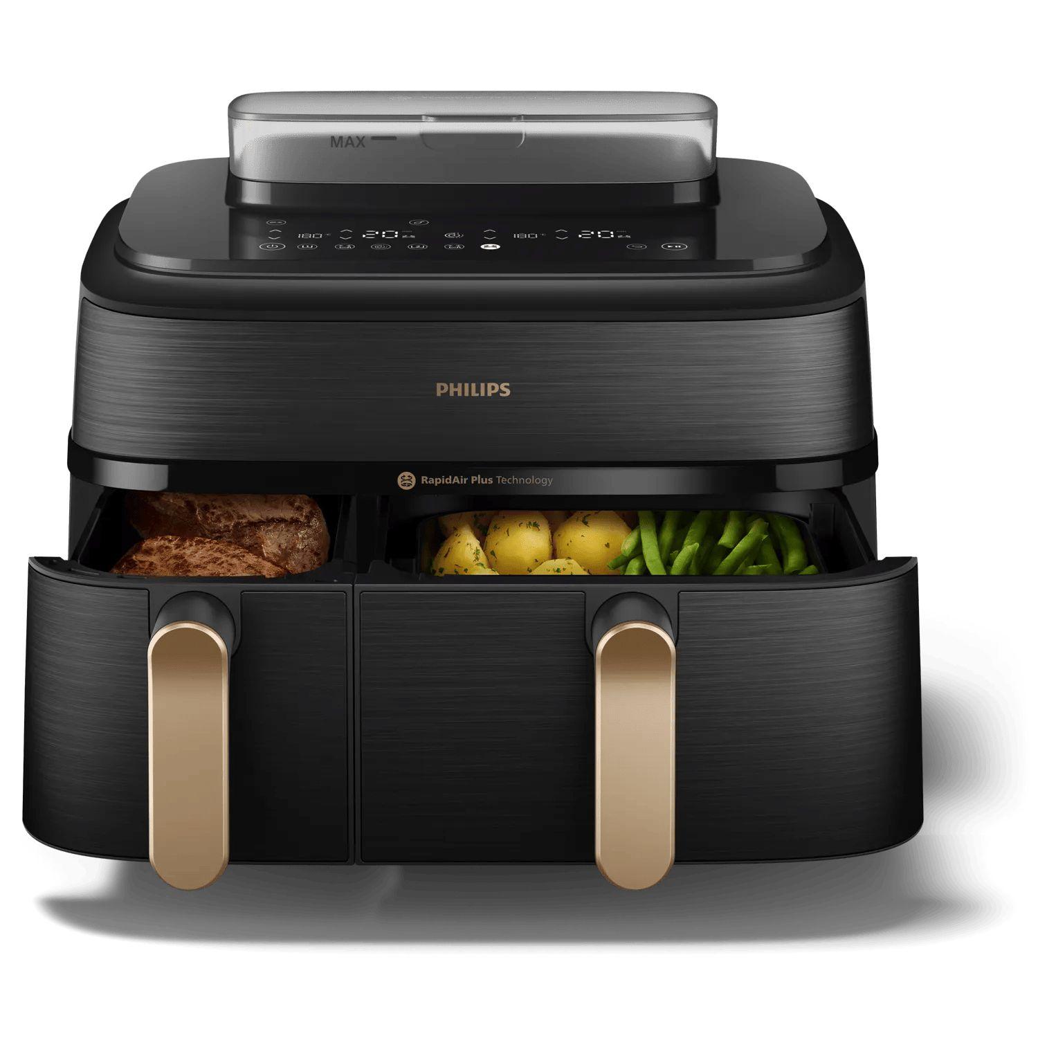 Fritadeira a Ar Independente PHILIPS 5000 Series NA552/00 (2750 W - 200 °C - 40 °C - Preto e Dourado), miniatura 6