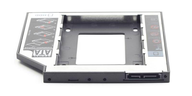 Bastidor Adaptador GEMBIRD MF-95-01 (SATA 2,5" para Baía 5,25" - 9,5 mm), miniatura 3