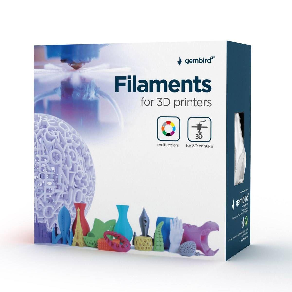 Filamento PLA GEMBIRD 3DP-PLA1.75-01-W (Qualquer marca - Branco) — miniatura 3