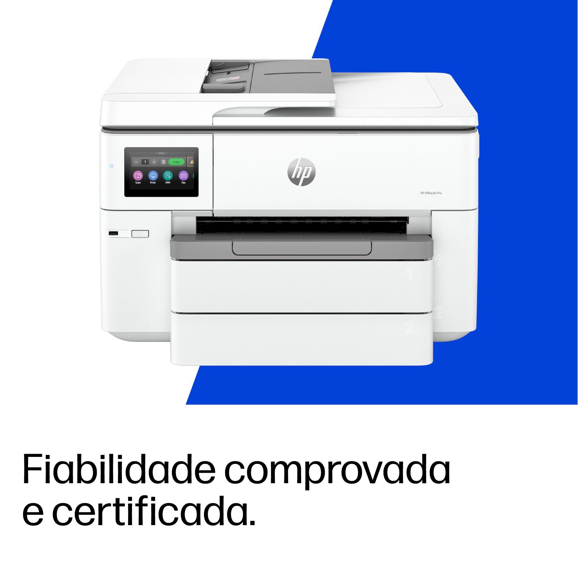 Impressora Multifunções HP OfficeJet Pro 9730e (A3 - Impressão a cores - 500 folhas - Cinzento), miniatura 10