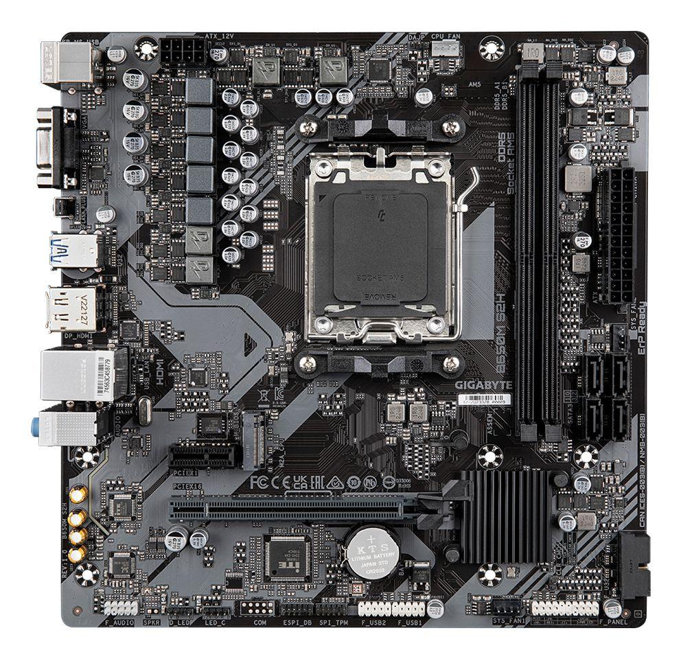 Motherboard GIGABYTE B650M S2H (AM5 - micro ATX - Duplo canal - Castanho) — miniatura 3