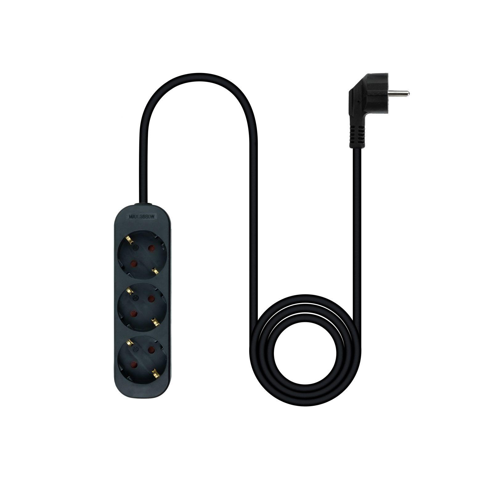 Régua de Tomadas NANOCABLE 10.38.0003-NS-BK (1,4 m - Preto) — miniatura 2