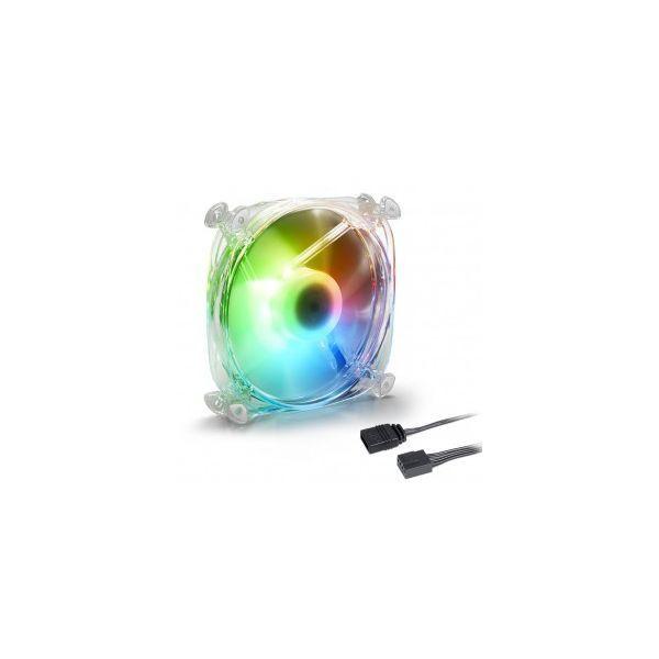 Ventoinha para Caixa de Computador SHARKOON SHARK Disc PWM (RGB multicolorida - 1,8 W - Transparente) — miniatura 2