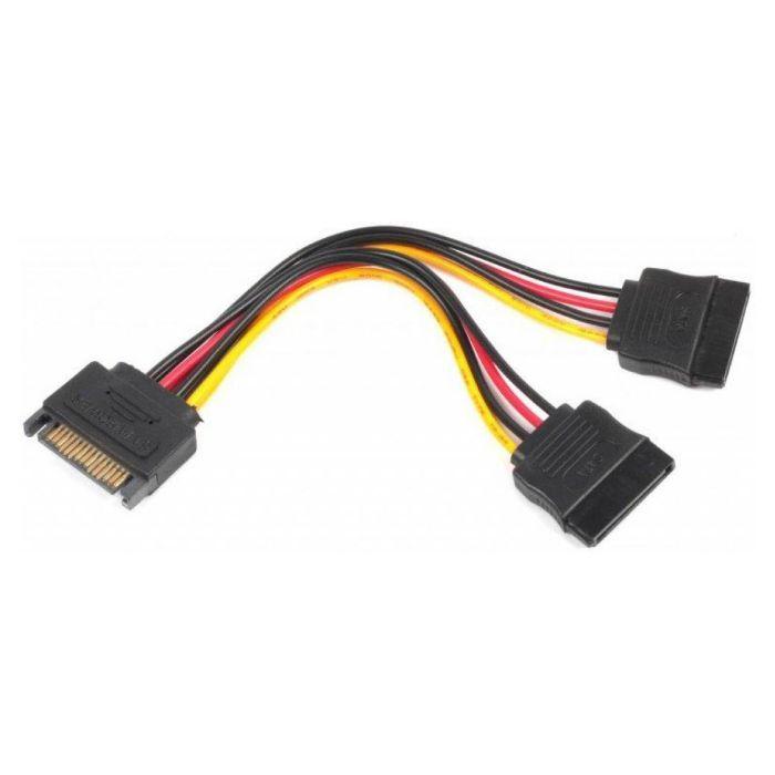 Cabo de Alimentação GEMBIRD CC-SATAM2F-01 (0,15 m - 2 x SATA de 15 pinos - SATA de 15 pinos - Multicor) — miniatura 3