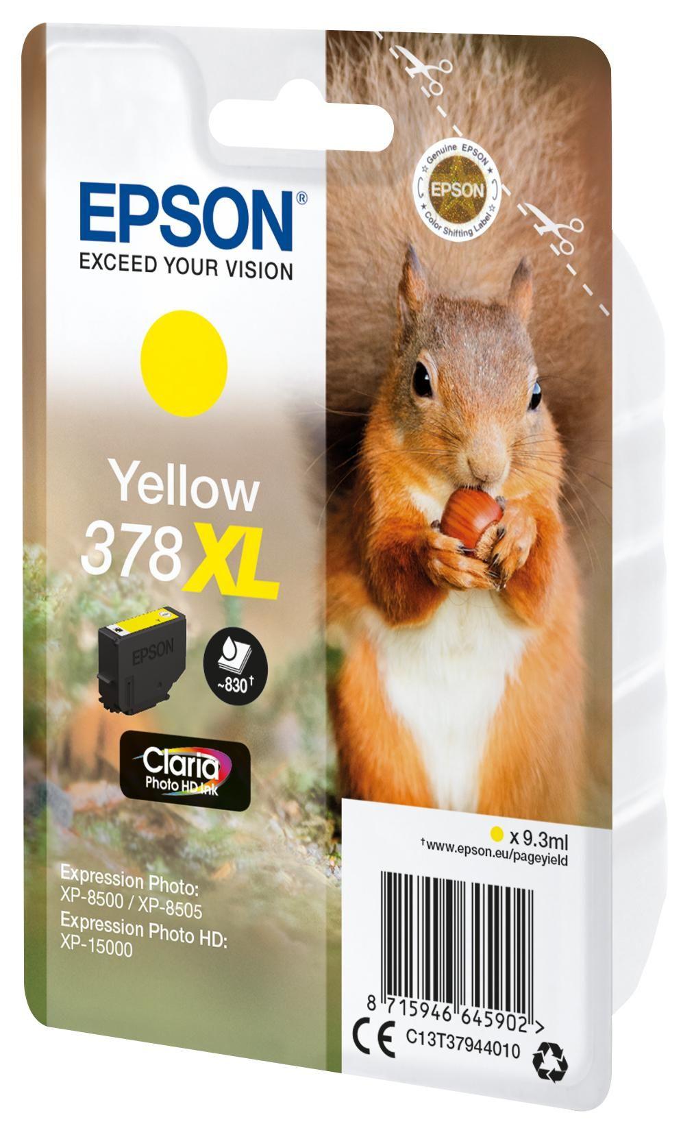 Tinteiro EPSON 378XL (830 páginas - Amarelo), miniatura 2