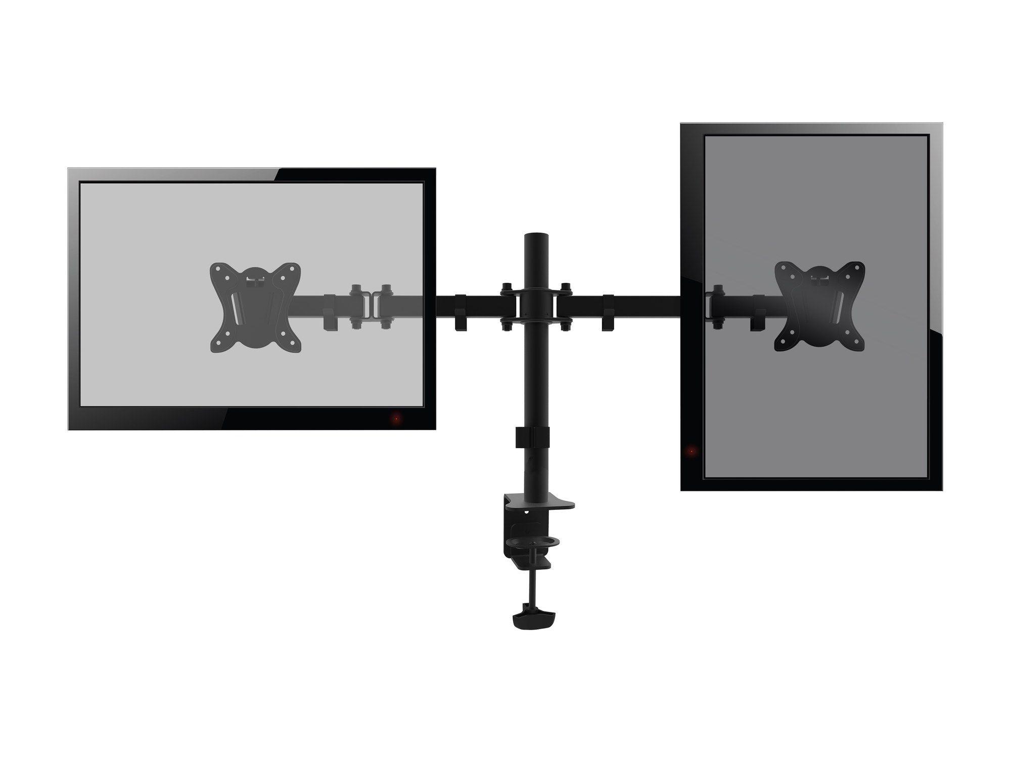 Suporte de Secretária para 2 Ecrãs EQUIP 650152 (100 x 100 mm - 75 x 75 mm - 68,6 cm - Preto), miniatura 5