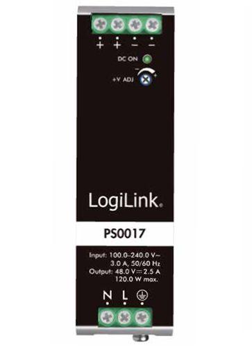Fonte de Alimentação para Calha DIN LOGILINK PS0017 (120 W - Preto), miniatura 4