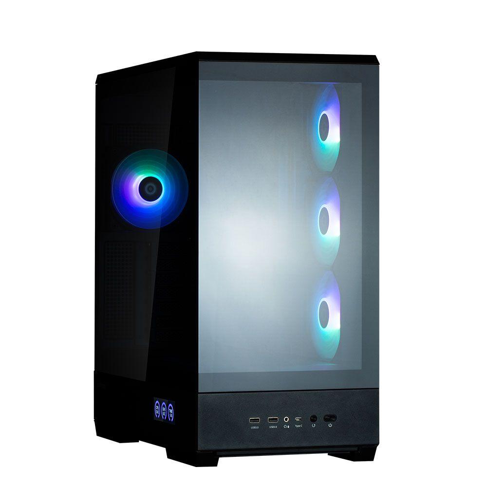 Caixa de Computador ZALMAN P50 DS (ATX, Micro ATX, Mini-ITX - Midi Tower - Plástico, aço, vidro temperado - Preto)