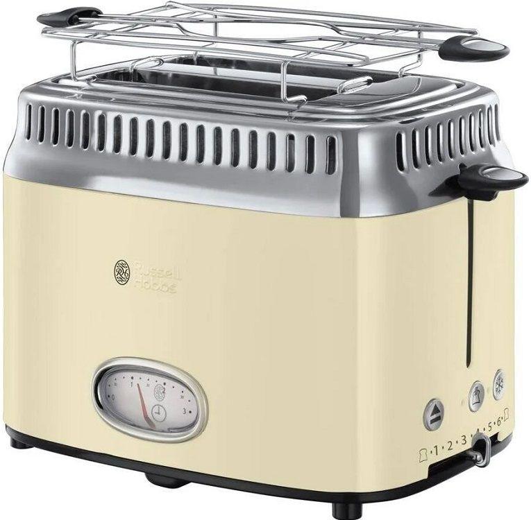 Torradeira RUSSELL HOBBS 21682-56 (1300 W - 2 fatias - Inox - Creme)