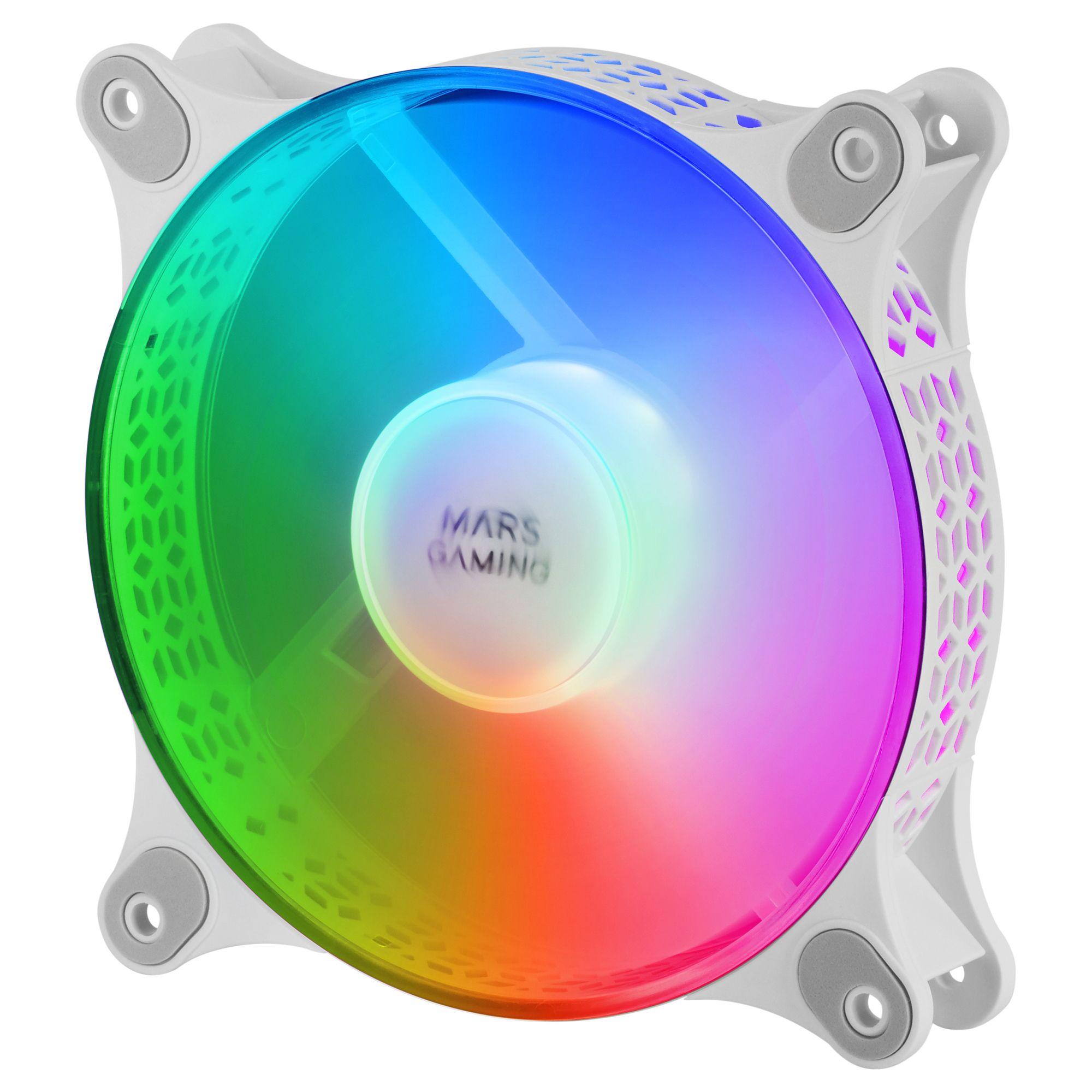 Kit de Ventoinhas MARS GAMING MF-DUO (4 W - Branco), miniatura 3