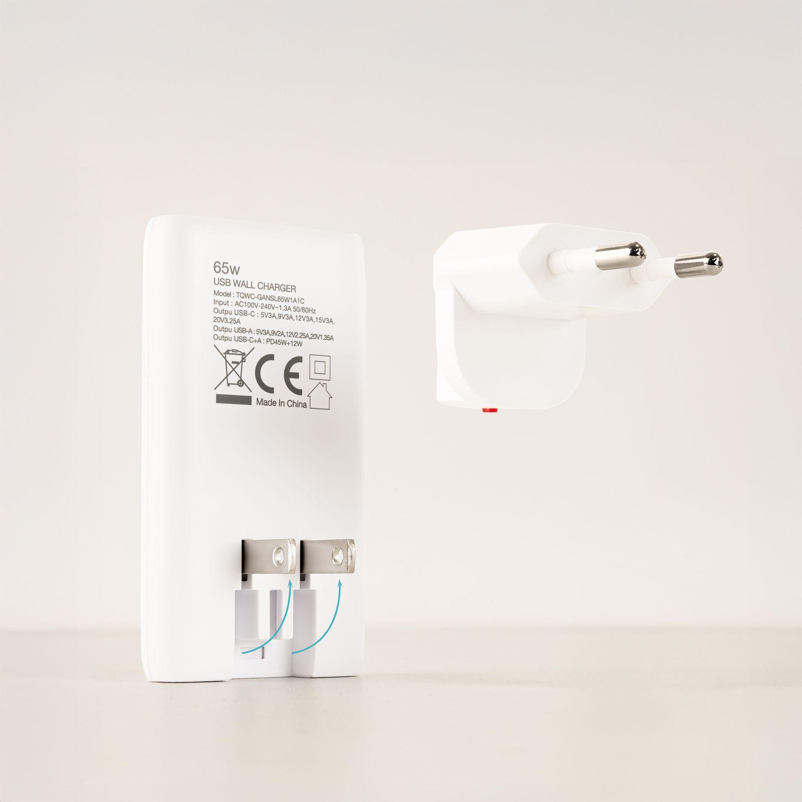 Carregador de Parede TOOQ TQWC-GANSL65W1A1C (65 W - Branco), miniatura 4