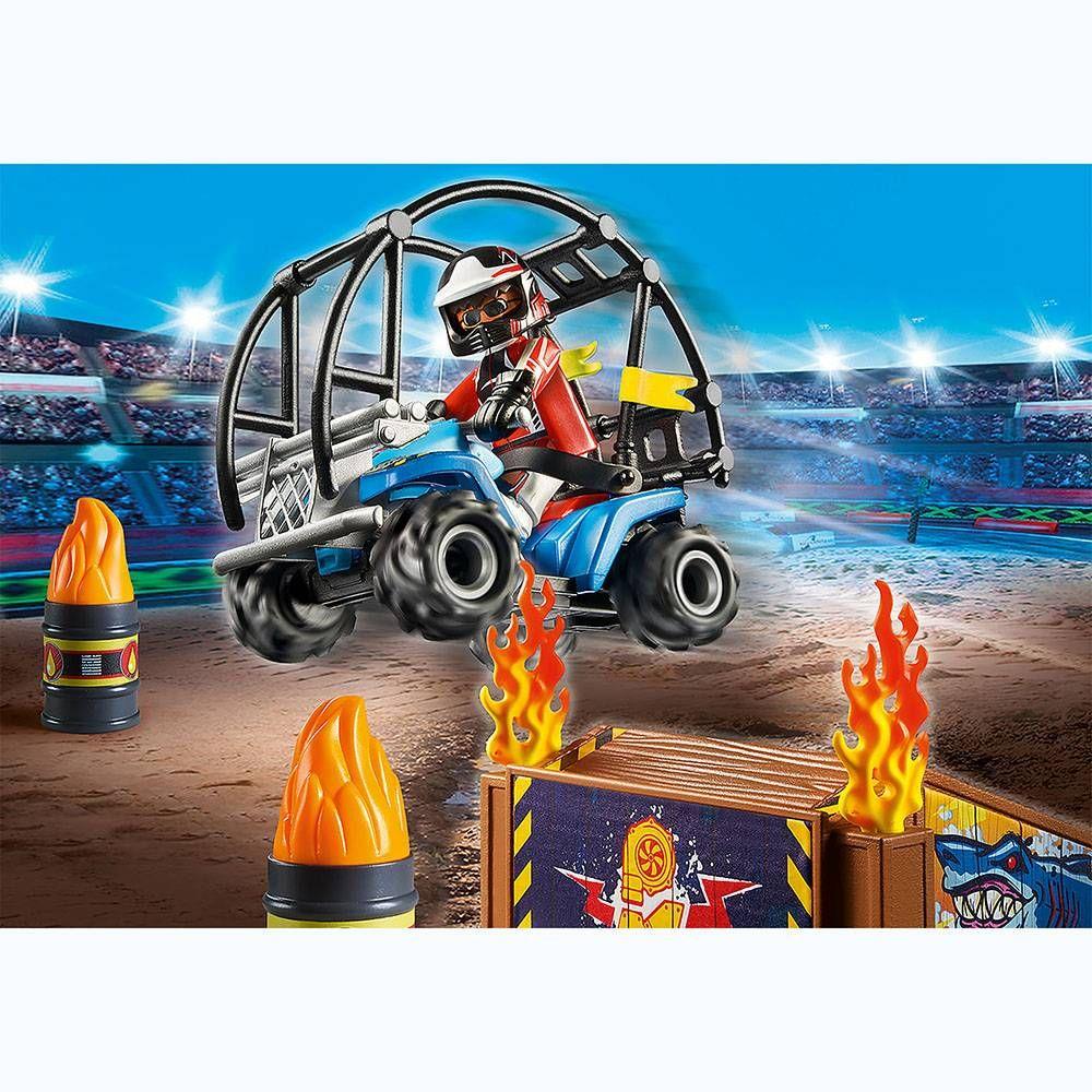 Conjunto de Brinquedo PLAYMOBIL 70820 Stuntshow Quad com Rampa de Fogo (Stunt Show - 4 a 10 anos - Multicor), miniatura 4