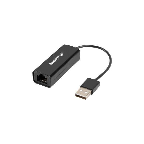 Adaptador USB para Ethernet LANBERG NC-0100-01 (USB 2.0 - RJ-45 100 Mbps - Preto) — miniatura 2