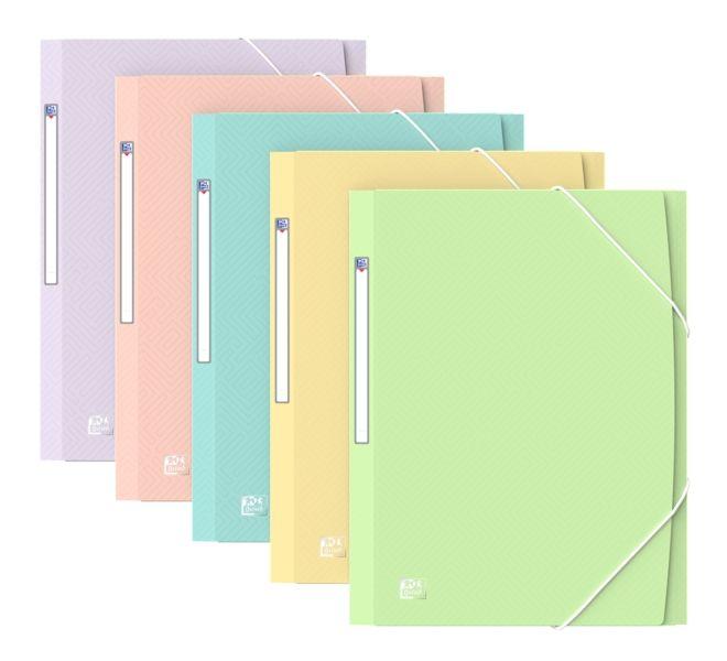 Pasta de Elásticos com Abas OXFORD Urban A4+ (Cores pastel sortidas)