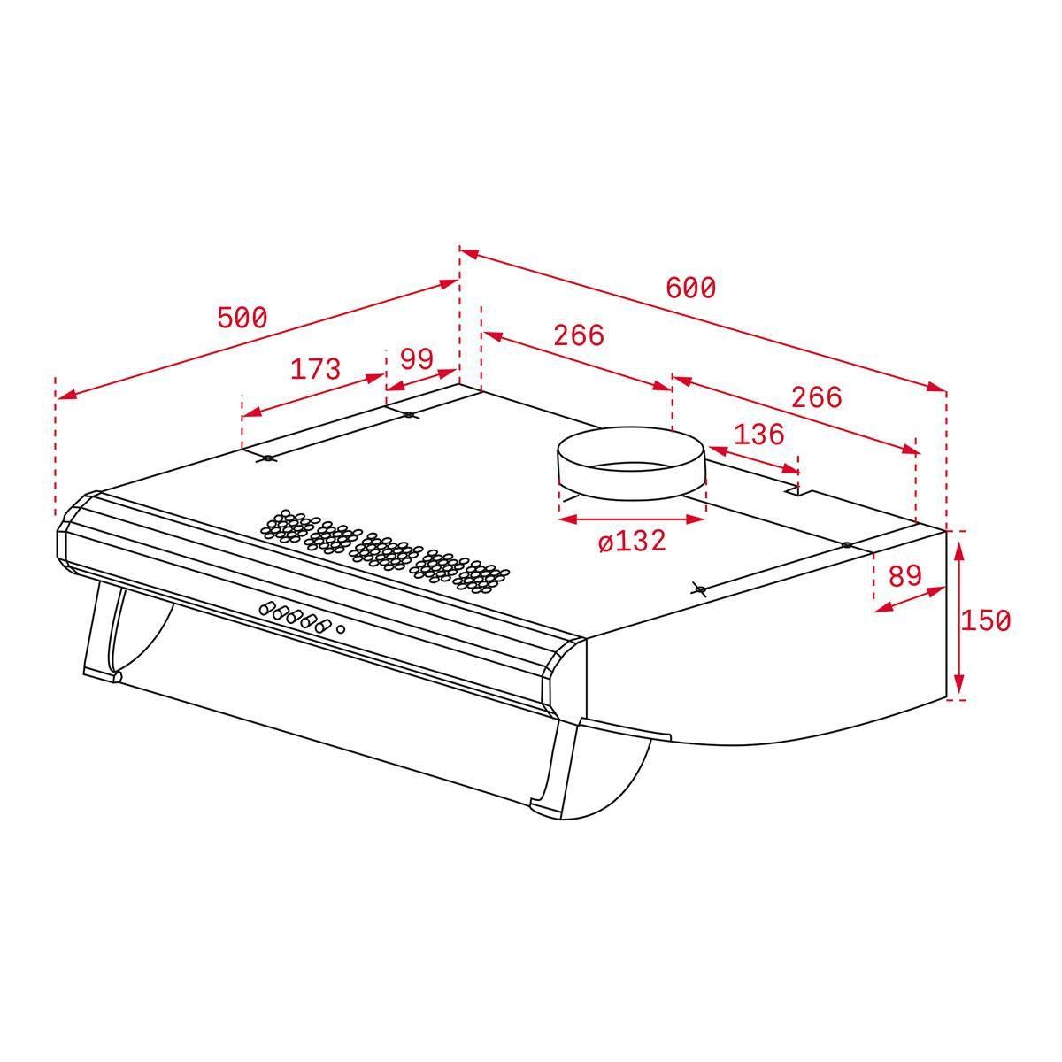 Exaustor Encastre TEKA C6420W (Altura 15 cm - 60 cm - Branco) — miniatura 3