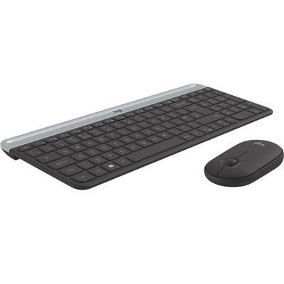 Conjunto Teclado e Rato LOGITECH Slim MK470 (Checo - Tamanho completo - RF Wireless - Grafite), miniatura 3