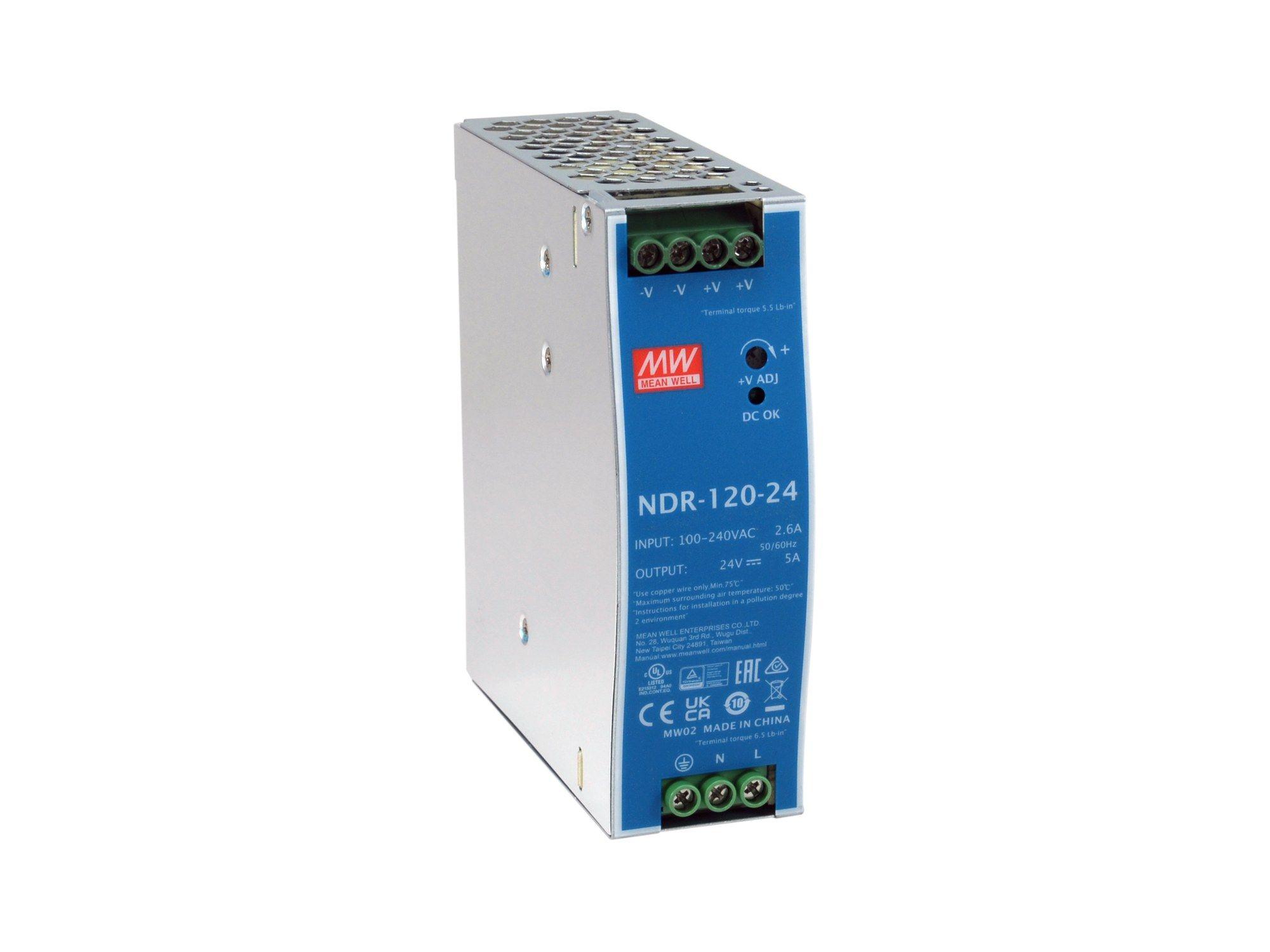 Fonte de Alimentação Industrial LEVELONE POW-2442 (120 W - Azul e Prateado)