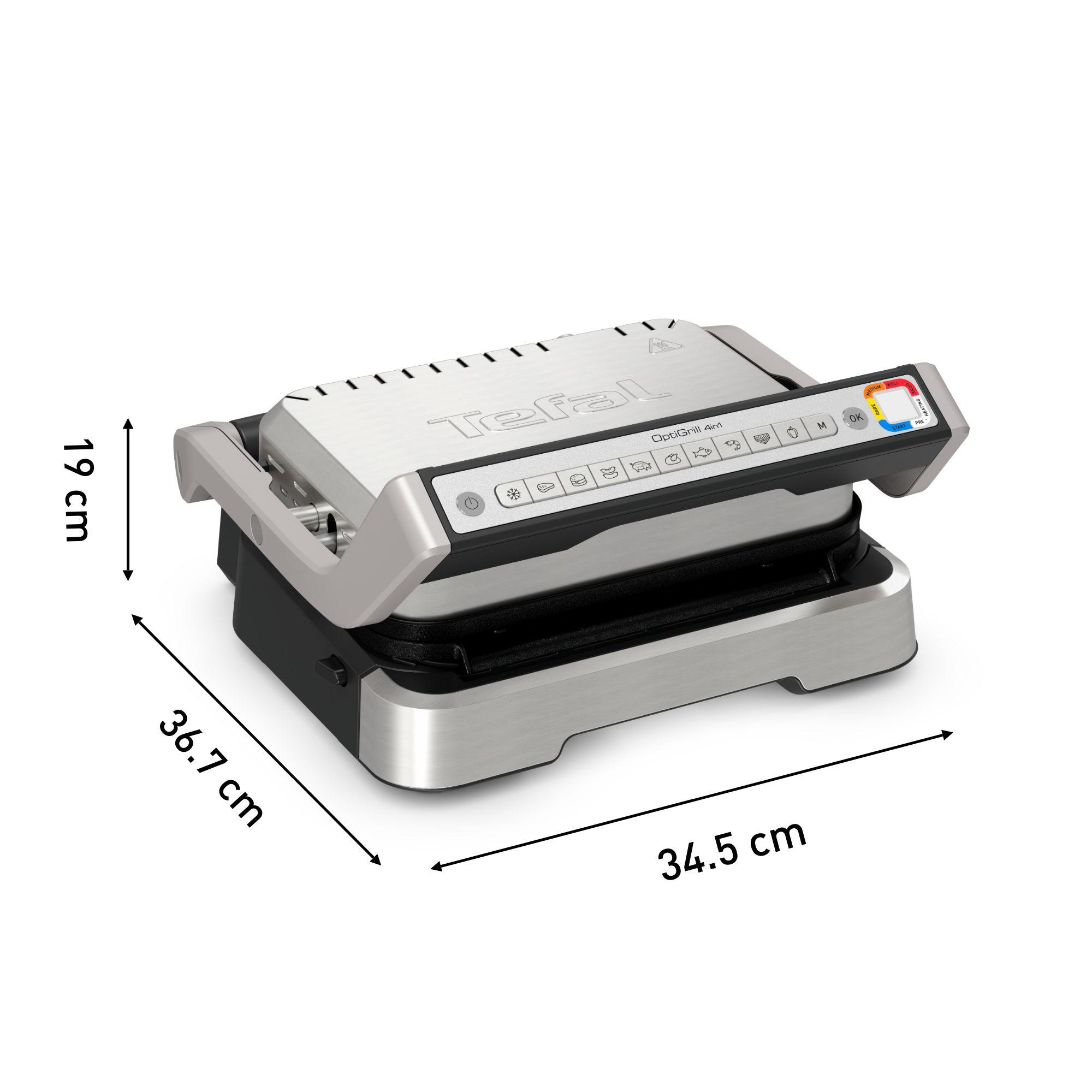 Grelhador de Contacto TEFAL OptiGrill 2in1 GC773D10 (Altura 18,9 cm - Aço inoxidável), miniatura 9