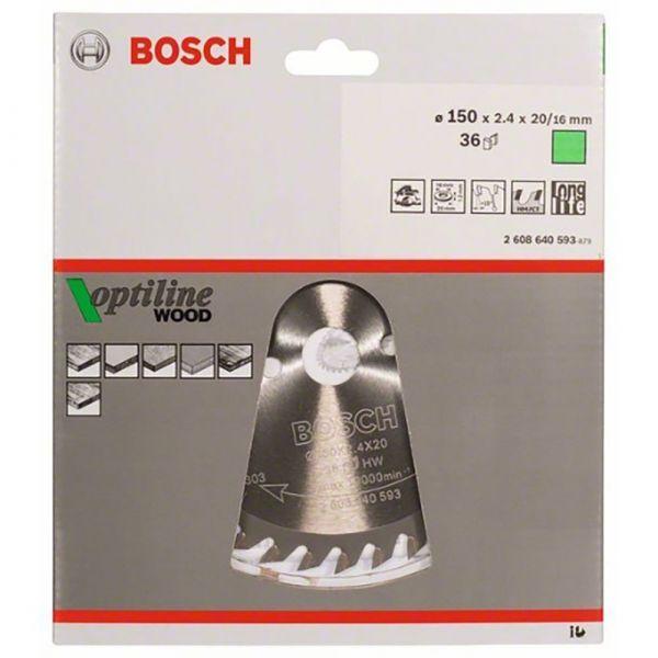 Disco de Serra Circular BOSCH PRO Wood 2608640593 (150 mm)