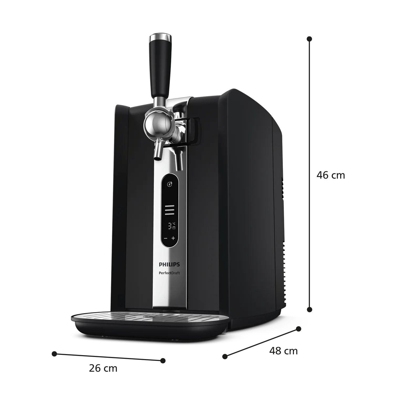 Dispensador de Cerveja PHILIPS PerfectDraft 7000 Series HD3770/90 (Altura 46,3 cm - Preto e Prateado), miniatura 4
