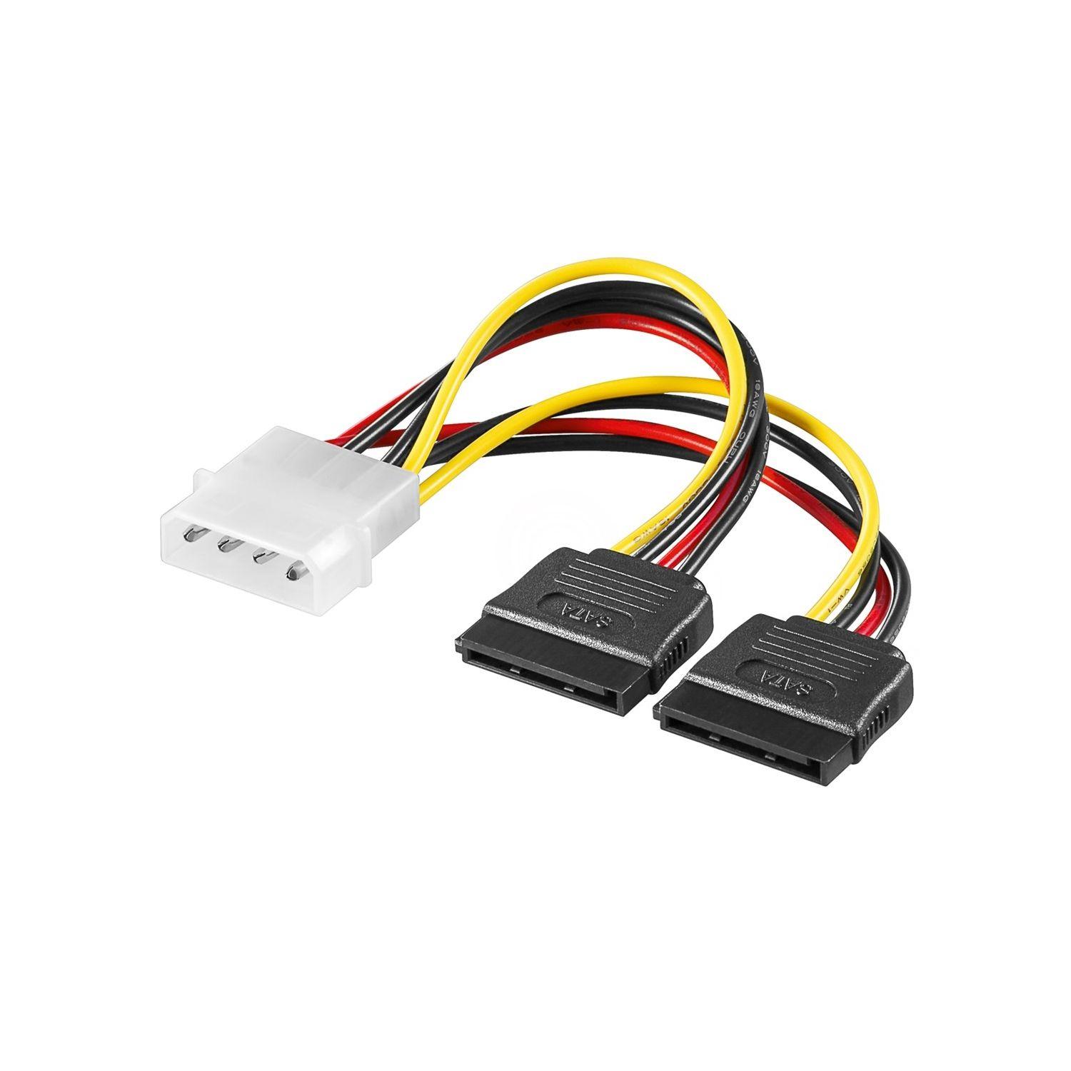 Cabo de Alimentação Y EWENT EC1500 (0,13 m - 2 x SATA 15-pin)