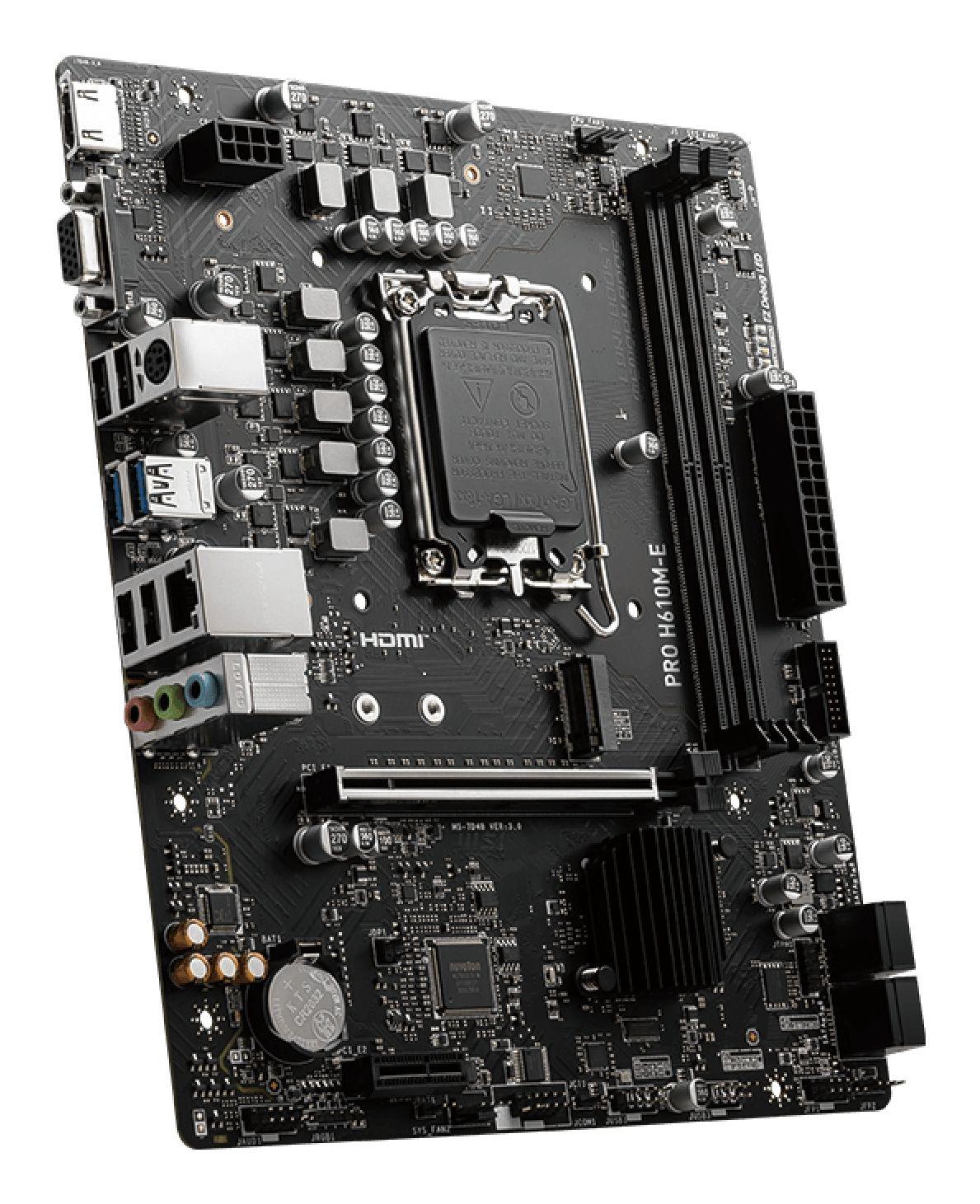 Motherboard MSI PRO H610M-E (LGA 1700 - micro-ATX - Duplo canal - Preto), miniatura 4