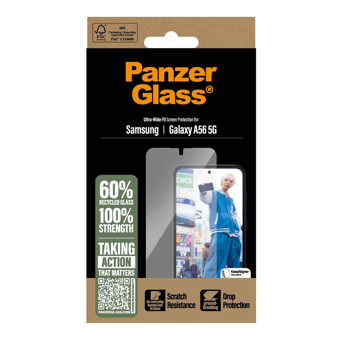 Protetor de Ecrã PANZERGLASS PGRNUWFG38380 (Samsung Galaxy A56 5G - Samsung - Transparente), miniatura 3