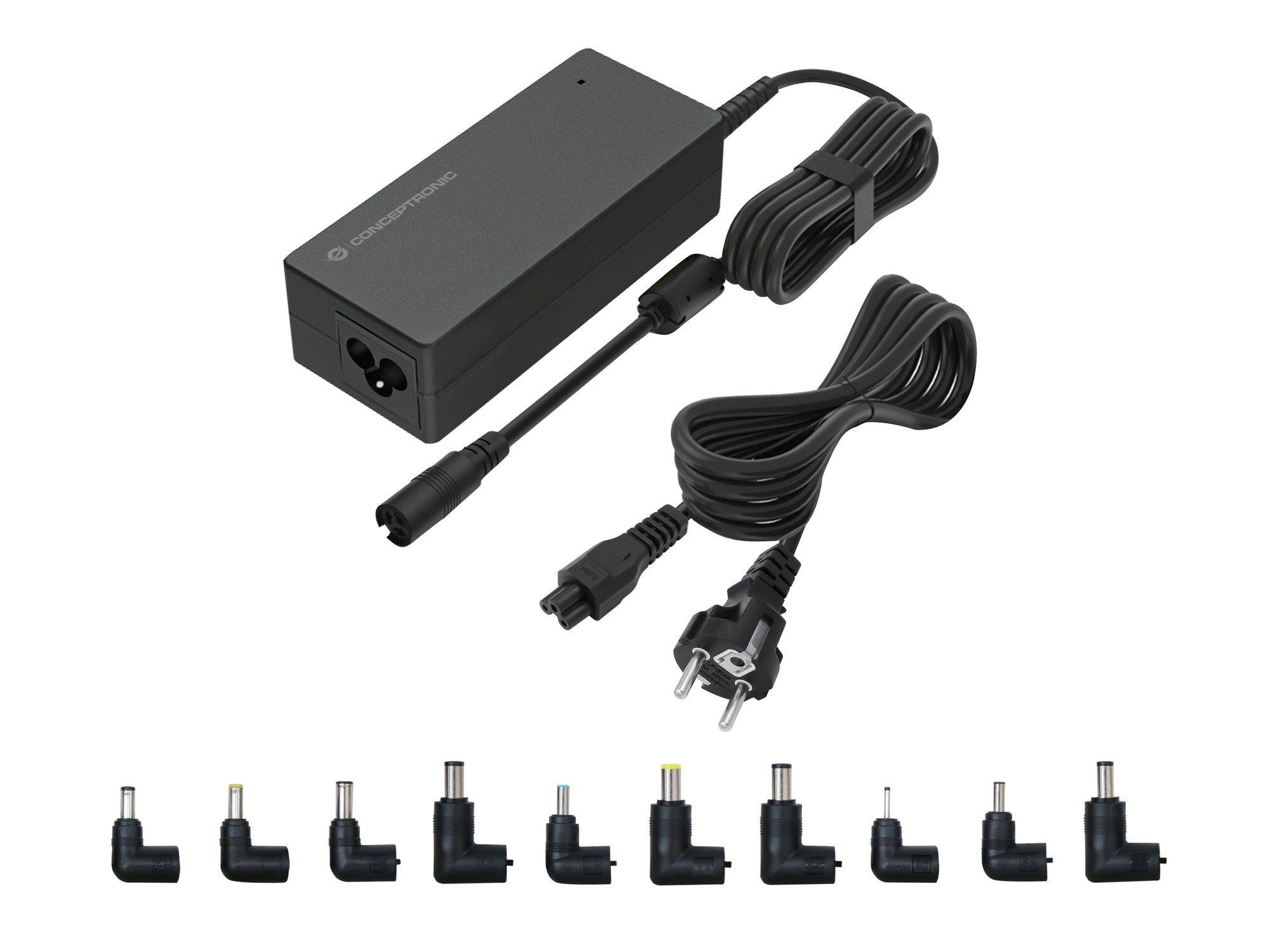 Carregador de Portátil CONCEPTRONIC OZUL08B10 (Computador portátil - Preto)