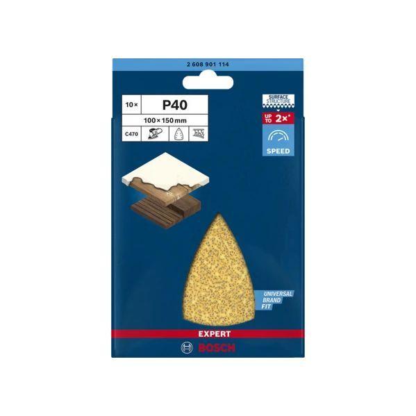 Folhas de Lixa BOSCH C470 2608901114 (100 x 150 mm), miniatura 2