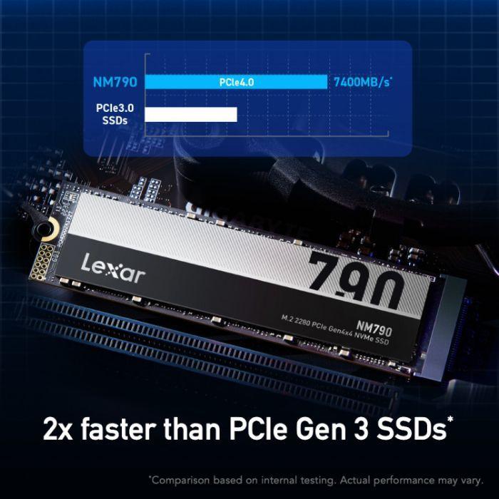 SSD LEXAR NM790 1TB (1 TB - M.2 - NVMe PCIe Gen4 x4), miniatura 3