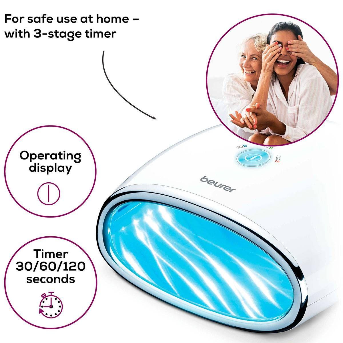 Secador de Unhas BEURER MP48 (LED/UV - Temporizador 30, 60 e 120 segundos) — miniatura 5