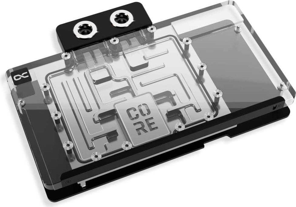 Bloco de Refrigeração Líquida para GPU ALPHACOOL Core RX 9070 XT Red Devil (Transparente/Cromado)
