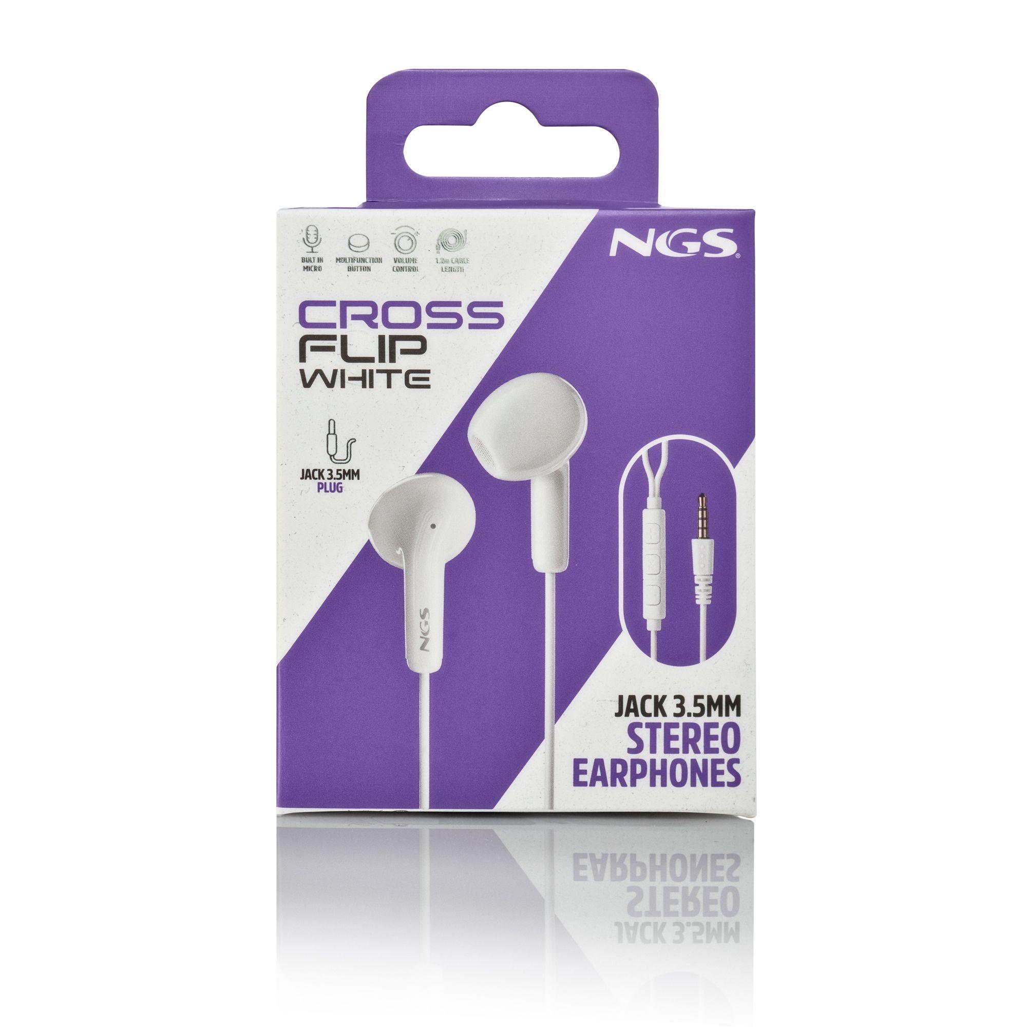 Auscultadores NGS Cross Flip (Binaural - Com fios - Intra-aural - Branco), miniatura 7