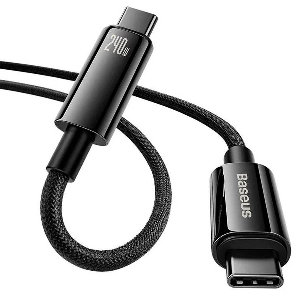 Cabo USB-C para USB-C BASEUS Tungsten Gold (1 m - USB C - Preto) — miniatura 3