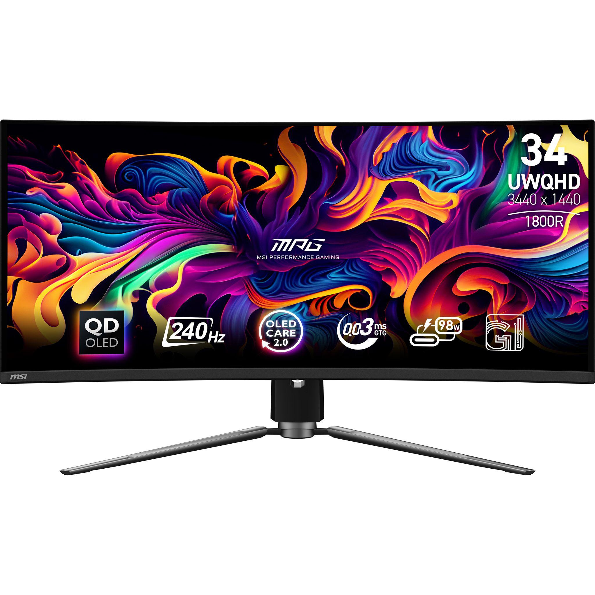 Monitor MSI MPG 341CQPX QD-OLED (34" - OLED - 240 Hz - Preto)