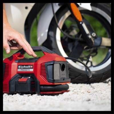 Compressor Híbrido EINHELL PRESSITO TE-AC 18/11 Li AC (71,5 dB - 11 bar - 90 W - Preto/Vermelho) — miniatura 4