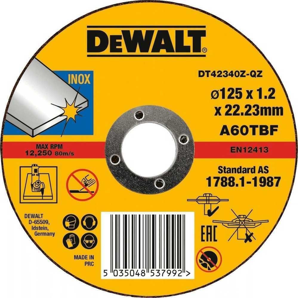 Disco de Corte DEWALT DT42340TZ-QZ (125 mm - Preto/Amarelo)